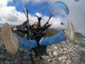 Tandem paragliding from Signal Hill